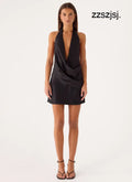 Calm Nights Mini Dress - Black - Mini Dresses