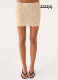 Elaris Crochet Mini Skirt - Ivory - Mini Skirts