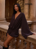 Elisana Mini Dress - Chocolate - Mini Dresses