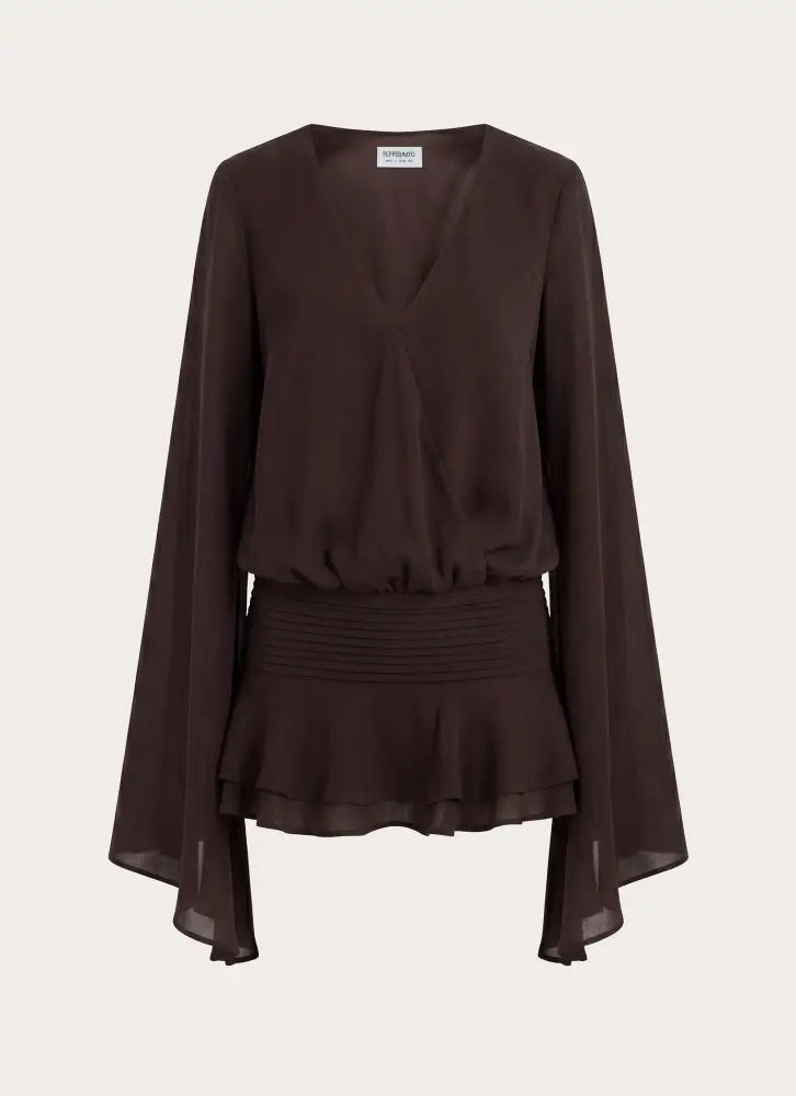 Elisana Mini Dress - Chocolate - Mini Dresses