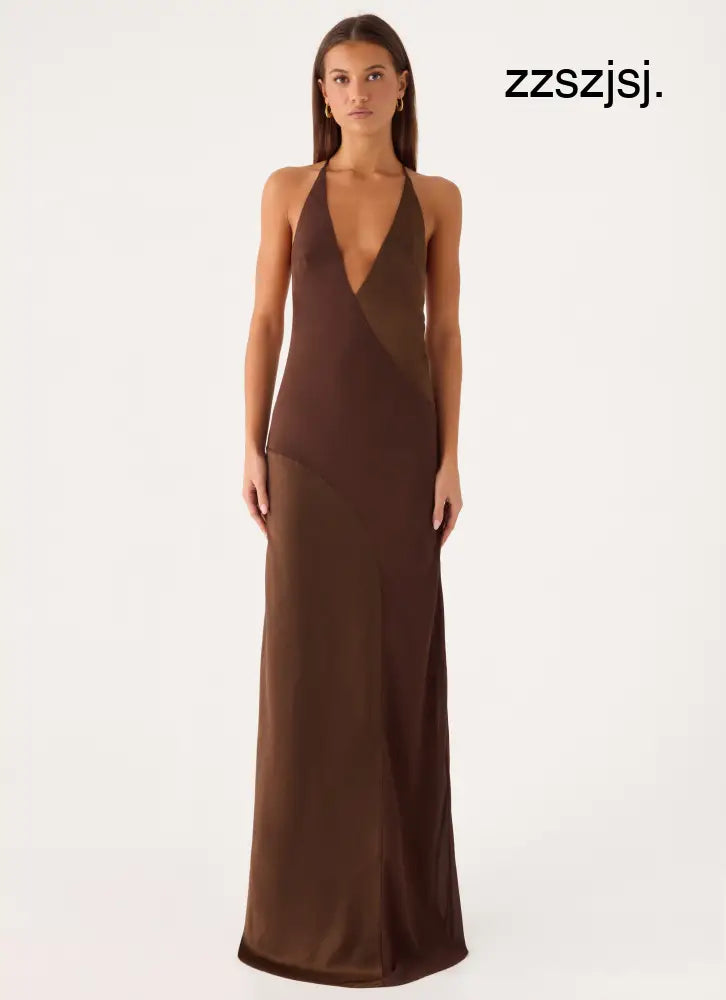 Ellopez Maxi Dress - Chocolate - Maxi Dresses