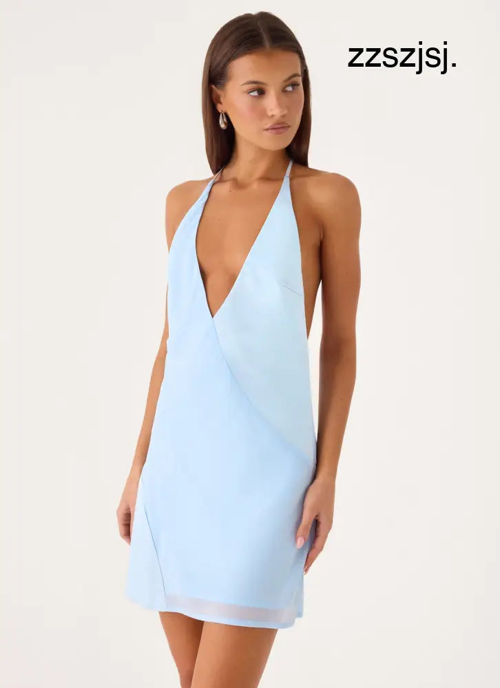 Ellopez Mini Dress - Blue - Mini Dresses