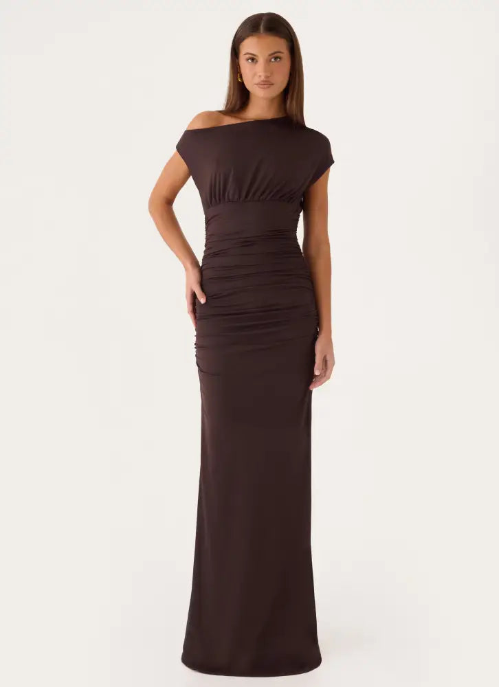 Liana Maxi Dress - Chocolate - Maxi Dresses