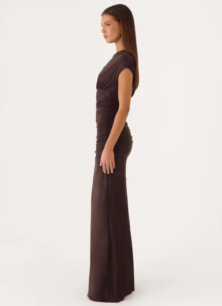 Liana Maxi Dress - Chocolate - Maxi Dresses