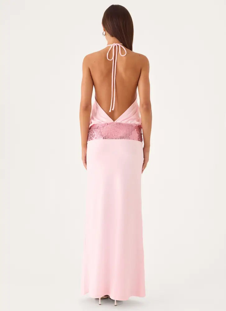 Marcie Halter Maxi Dress - Pink - Maxi Dresses