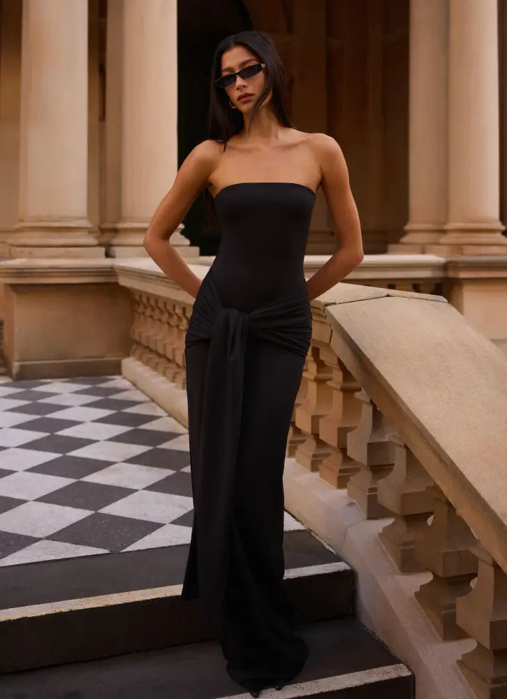 Stole My Heart Maxi Dress - Black - Maxi Dresses