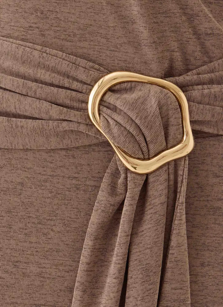 Talk To You Maxi Dress - Taupe - Maxi Dresses